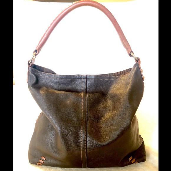 ILI Brown leather hobo style bag - Picture 1 of 6